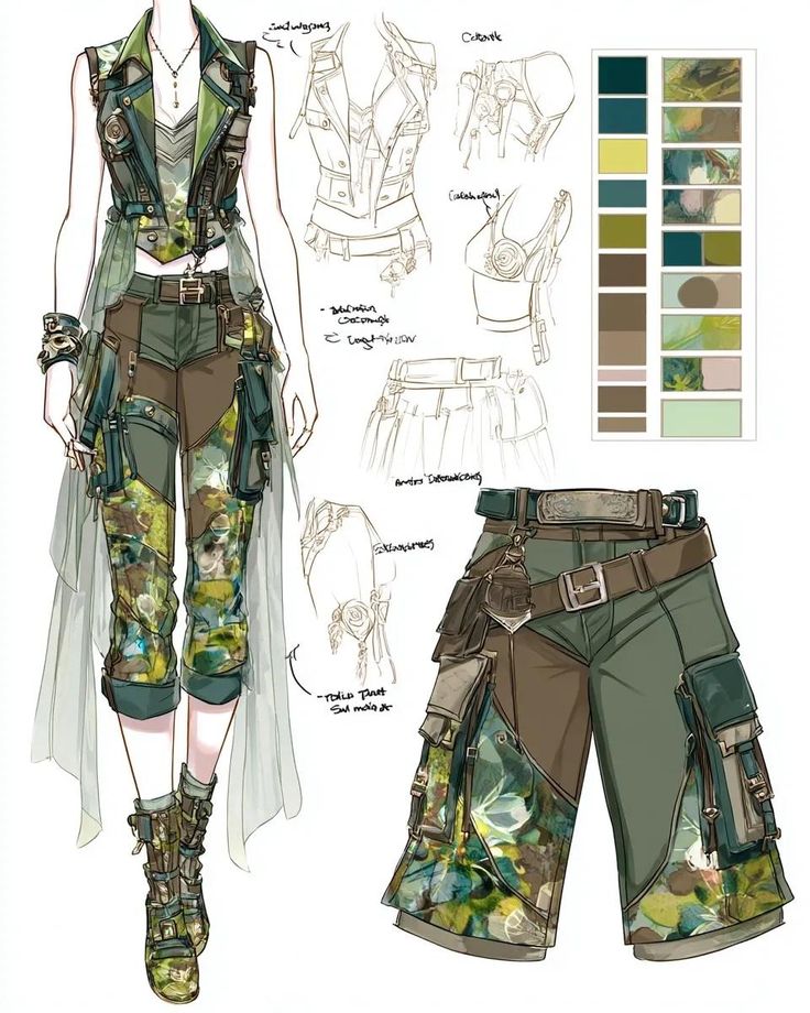 Eco-inspired fashion with earthy tones and sustainable textile styling